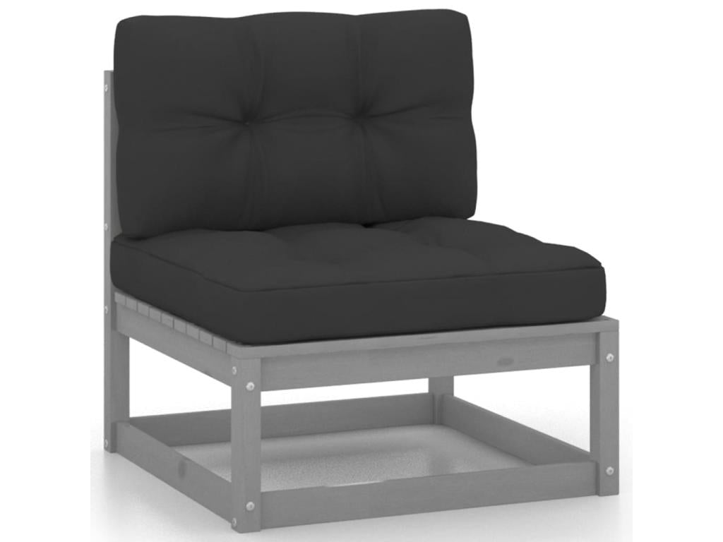 Gray Pine Wood Outdoor Furniture Set - dlz1766461086280