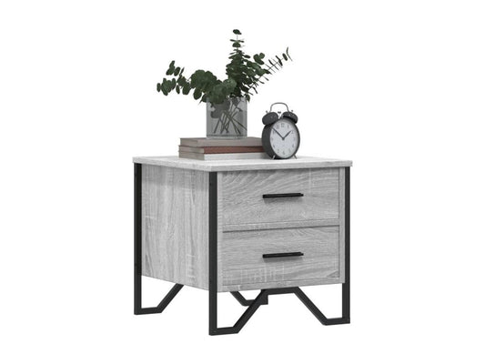 Gray Engineered Wood Table, 40 x 41 x 40 cm