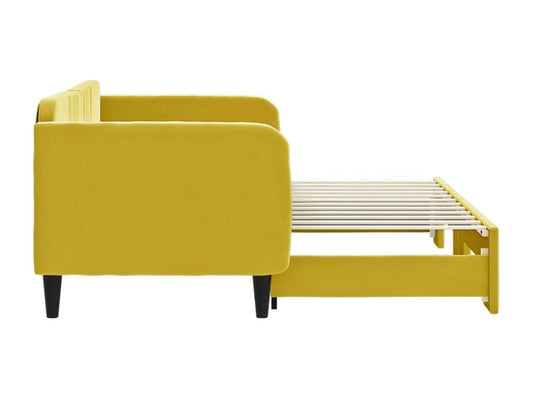 Yellow Velvet Bed, 80 x 200 cm