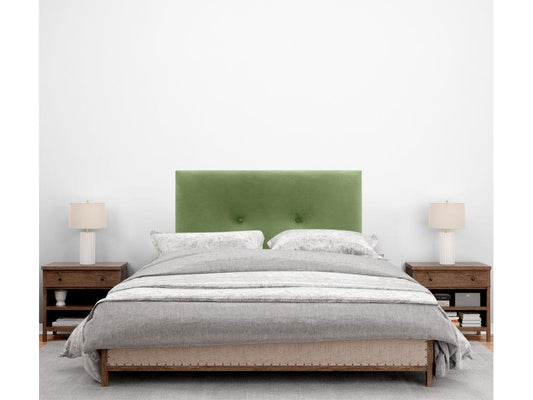 Green Velvet Bed, 110 x 50 cm