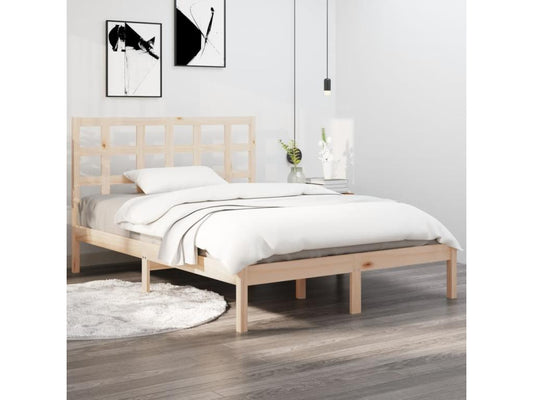 Brown Solid Wood Bed Frame, 120 x 190 cm