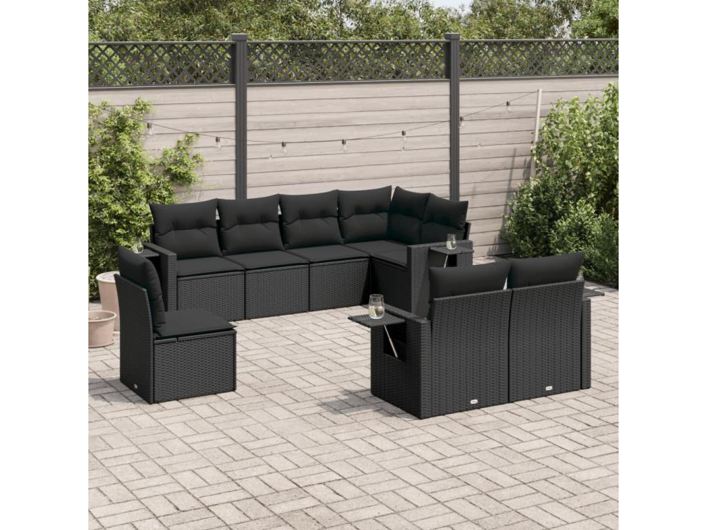 Black Woven Resin Wicker Outdoor Furniture Set - dlz1766461788238
