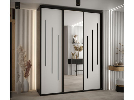Black Wardrobe, 190 x 45 x 235.2 cm