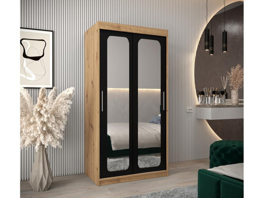 Black Wardrobe, 100 x 62 x 200 cm