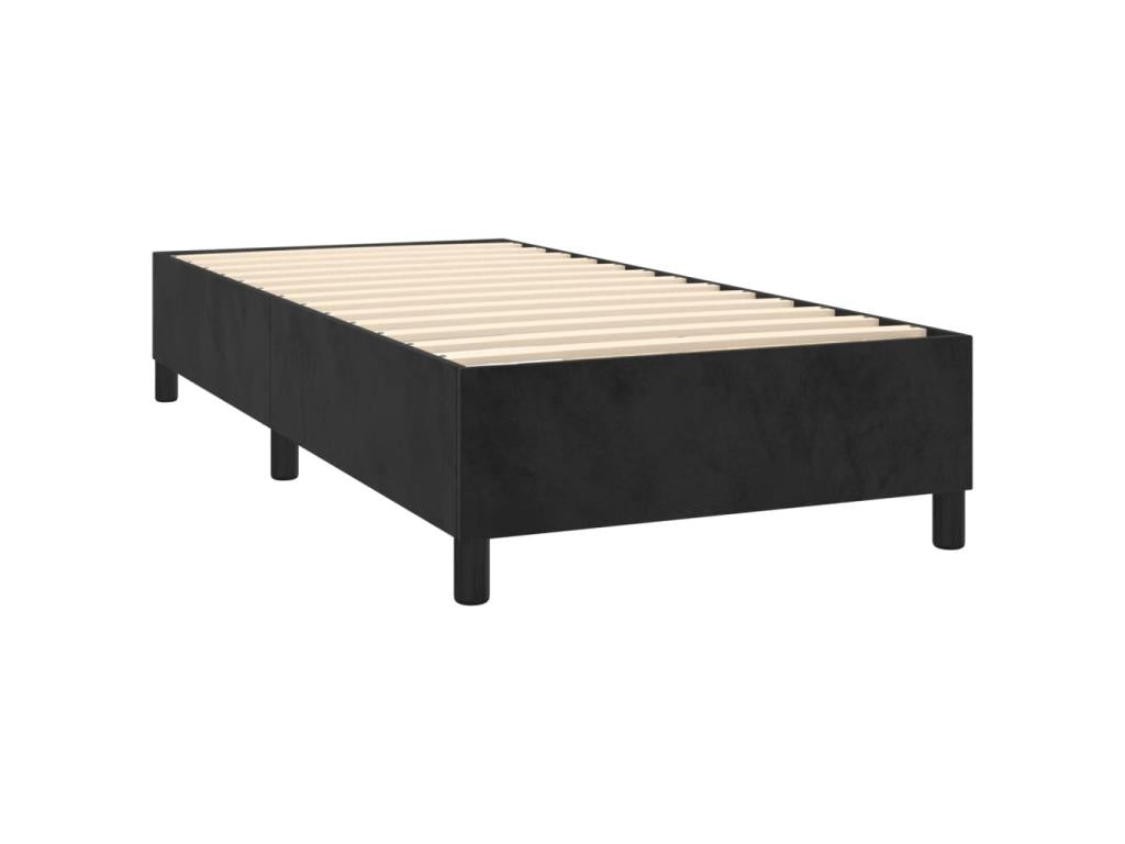 Black Velvet Bed, 90 x 200 cm