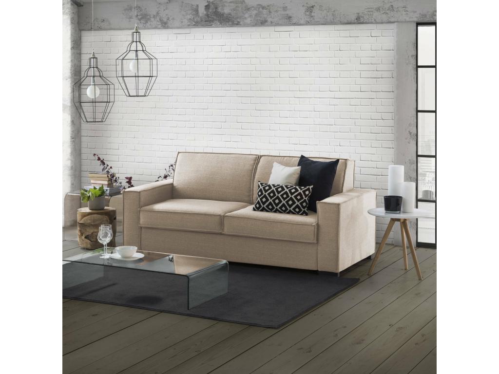Beige Fabric Sofa - dlz1766461819035