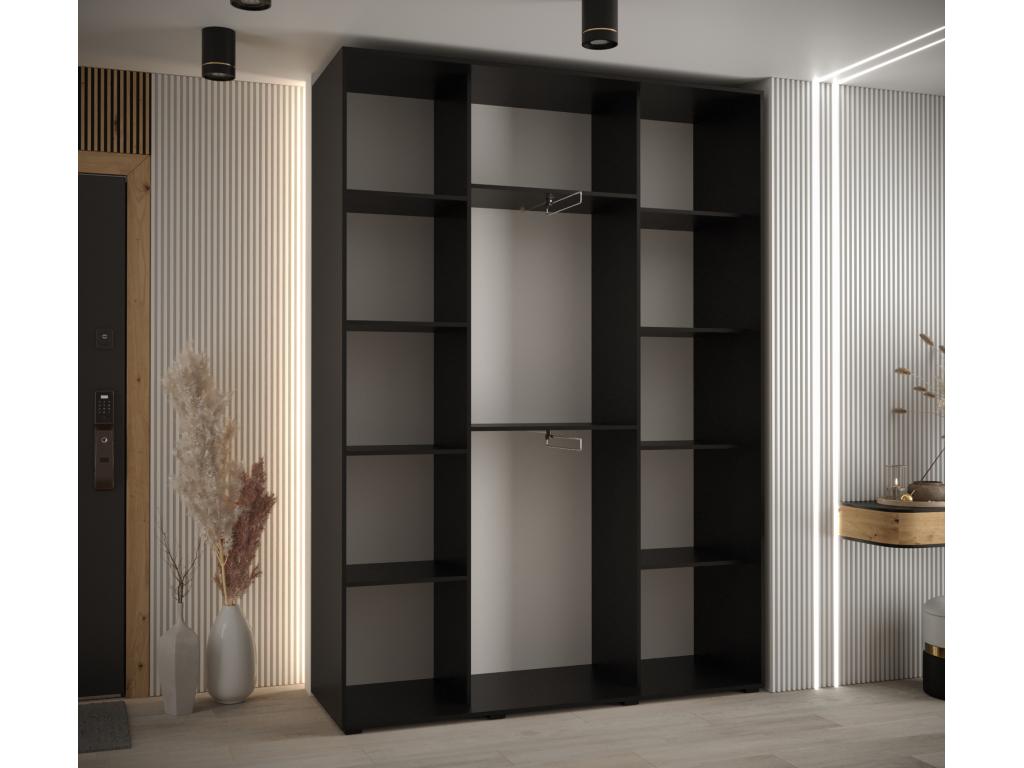Black Wardrobe, 160 x 45 x 235.2 cm