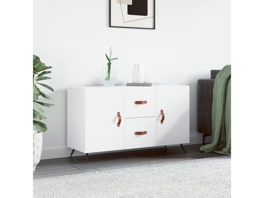 White Engineered Wood Sideboard, 100 x 36 x 60 cm
