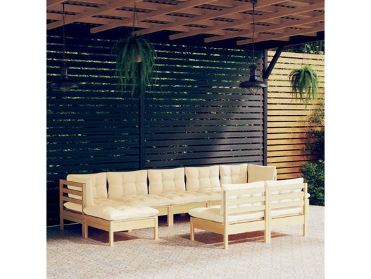 Pine Wood Outdoor Furniture Set