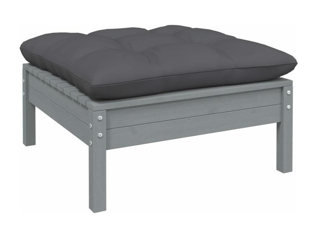 Gray Pine Wood Outdoor Furniture Set - dlz1766461725270