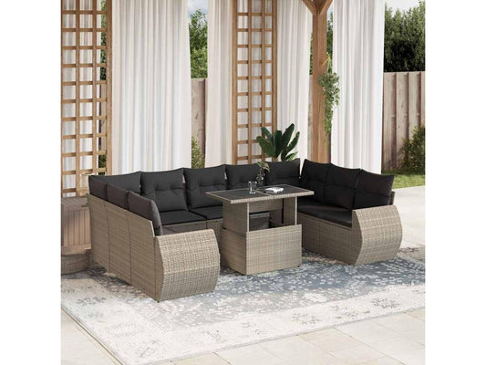 Gray Woven Resin Wicker Outdoor Furniture Set - dlz1766460997650