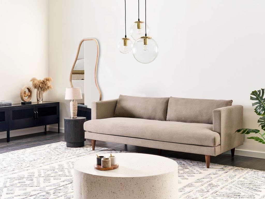 Brown Fabric Sofa - dlz1766461535884