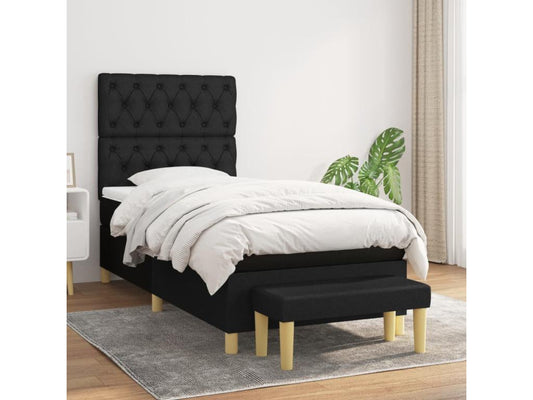 Black Fabric Mattress, 80 x 200 cm