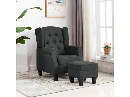 Gray Fabric Accent Chair - dlz1766461086778
