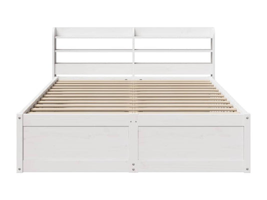 White Pine Wood Bed Frame, 140 x 200 cm