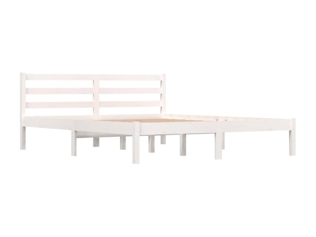 White Pine Wood Bed, 150 x 200 cm