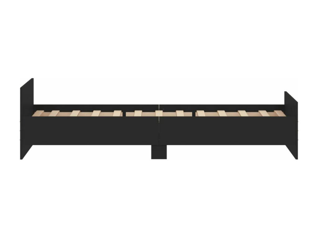 Black Engineered Wood Bed Frame, 90 x 190 cm