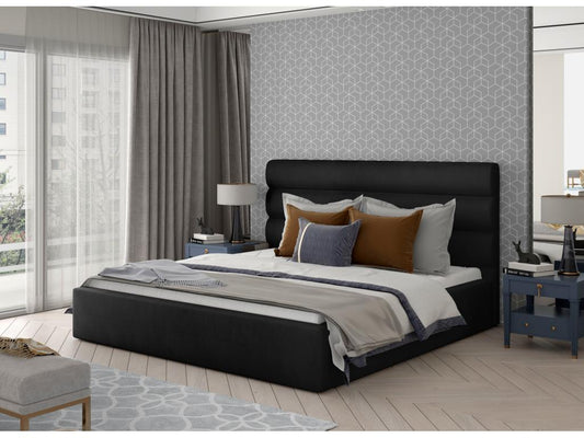 Black Velvet Bed, 200 x 200 cm