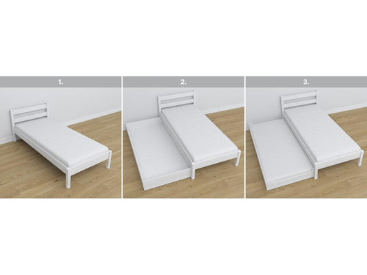 White Bed, 90 x 190 cm