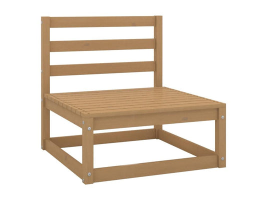 Brown Pine Wood Outdoor Furniture Set