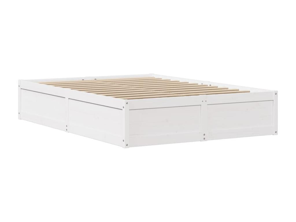 White Pine Wood Bed Frame, 140 x 200 cm