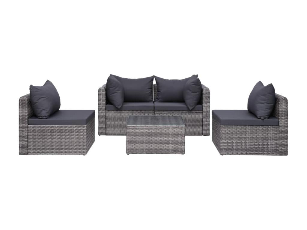 Gray Outdoor Furniture Set, 68 x 72 x 63 cm
