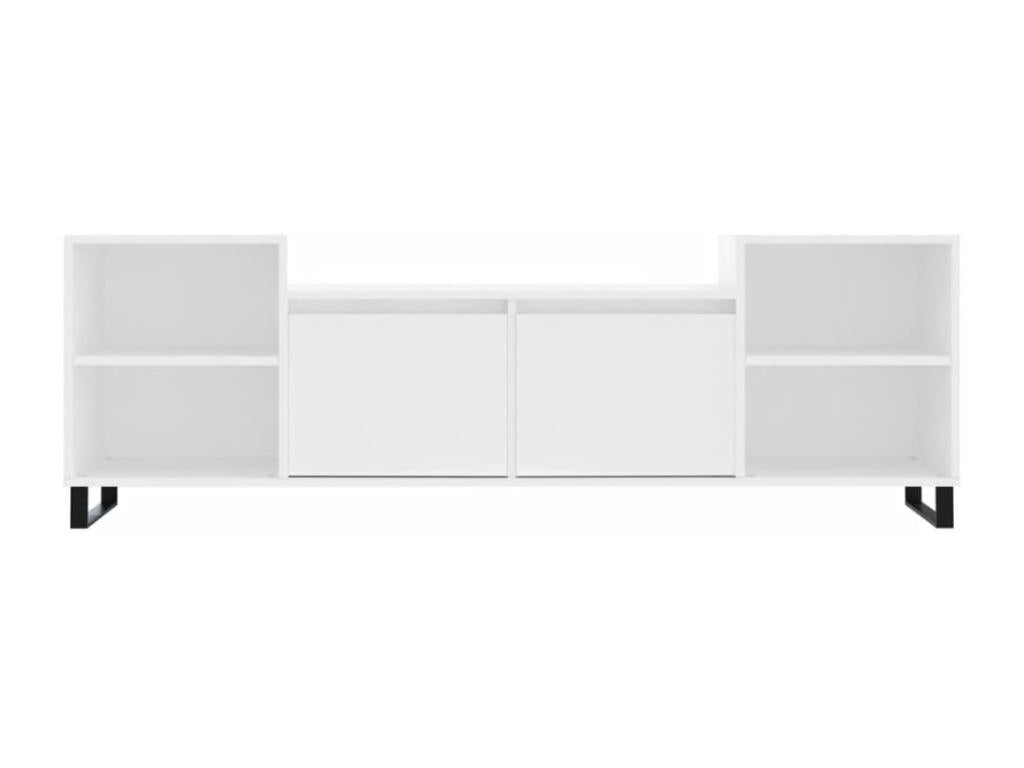 White Engineered Wood TV Stand, 160 x 35 x 55 cm