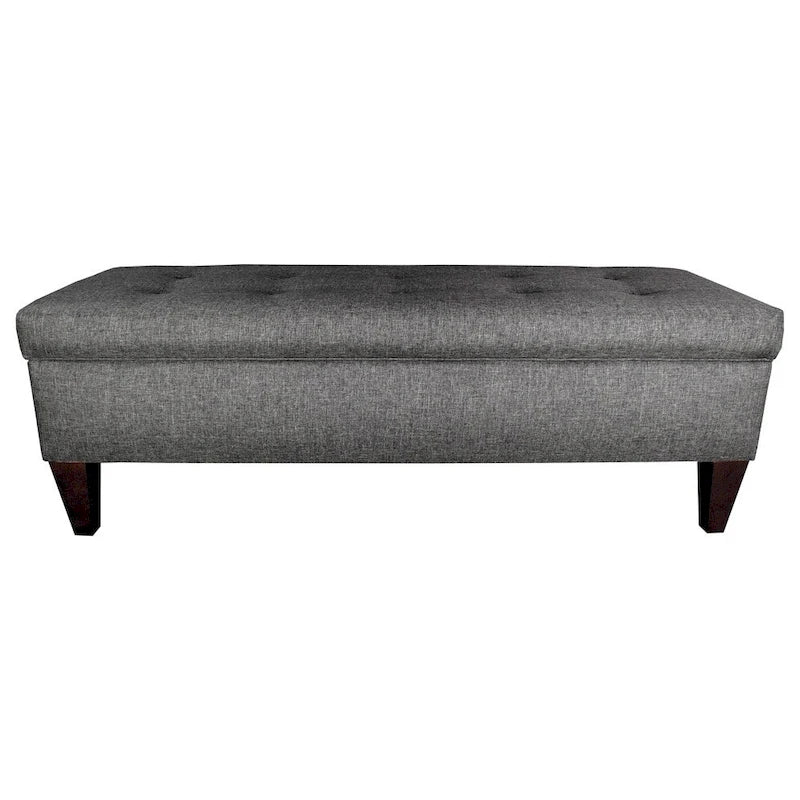 Brooke 10-button Tufted Upholstered Long Storage Bench Ottoman