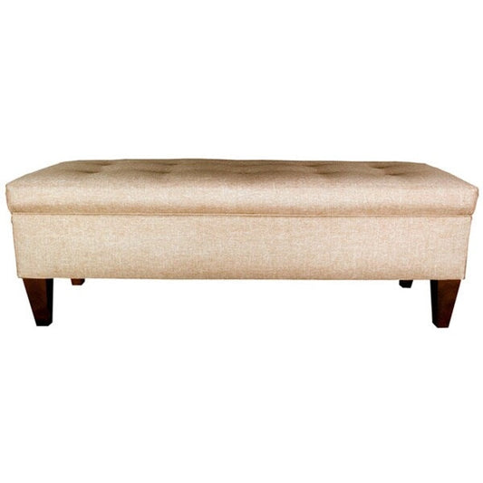 Brooke 10-button Tufted Upholstered Long Storage Bench Ottoman