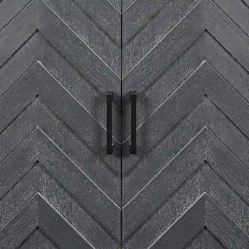 Modern Vintage Wooden Storage Dining Sideboard with Two Cabinets