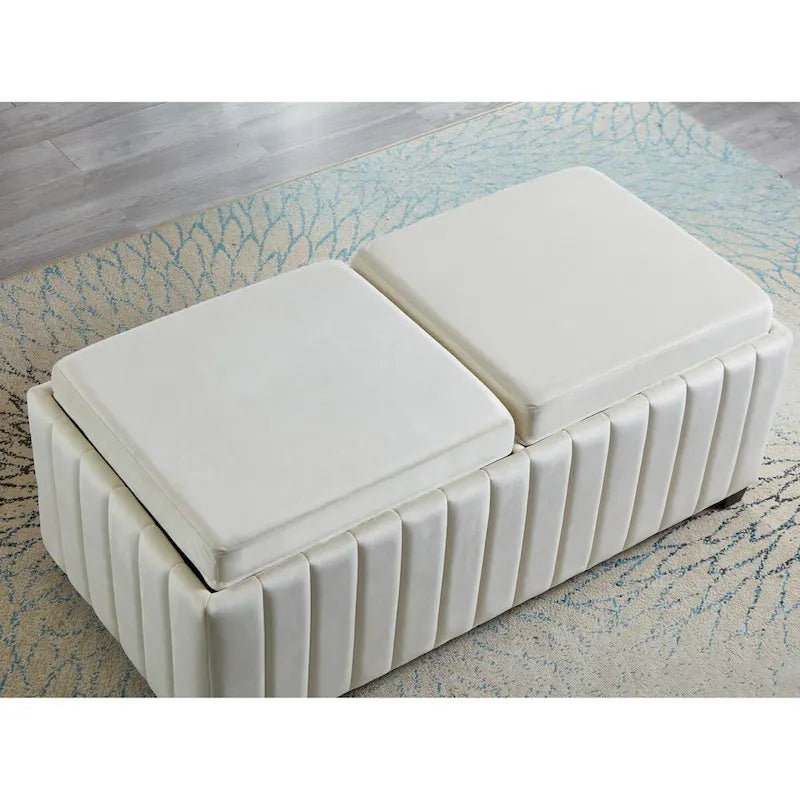 Storage Bench with coffee tray