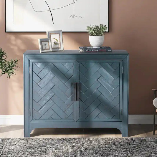 40 Cabinets with Unique Design Doors with 1 Adjustable Shelves,Suitable for Multiple Rooms Such as Living Room and Study Room