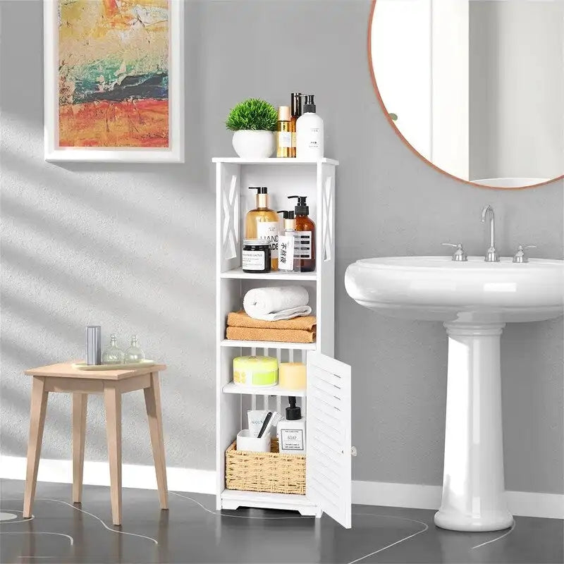 Bathroom Storage Cabinet Small Waterproof Bathroom Cabinets Free Standing - 9.4D x 7.87W x 29.5H
