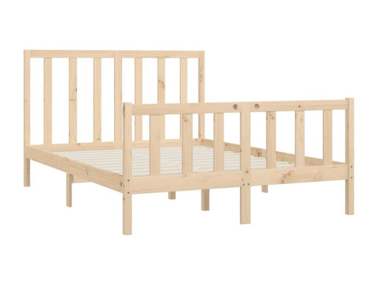 Brown Solid Wood Bed, 160 x 200 cm