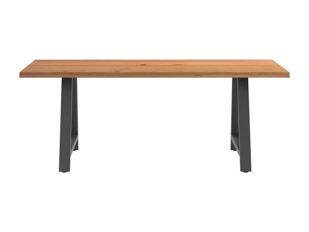 Brown Oak Wood Dining Table - dlz1766461775688