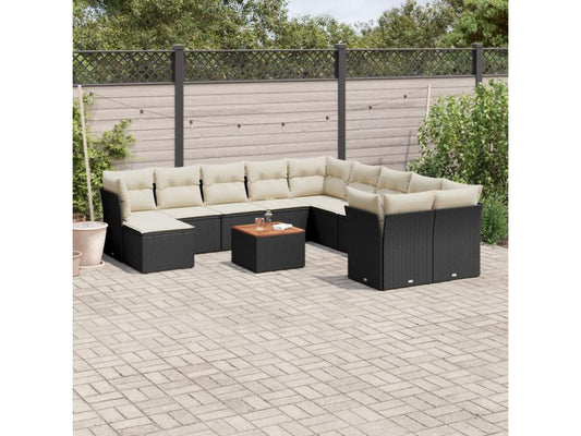 Black Woven Resin Wicker Outdoor Furniture Set - dlz1766461815631