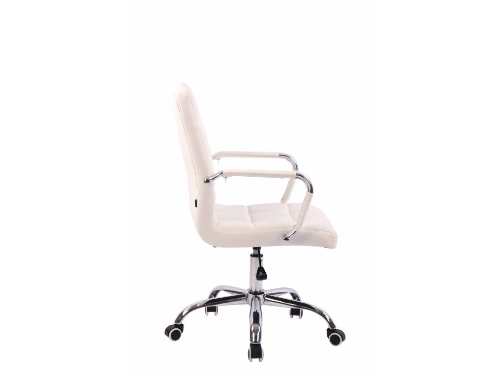 White Faux Leather Chair