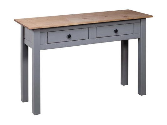 Gray Pine Wood Table, 110 x 40 x 72 cm