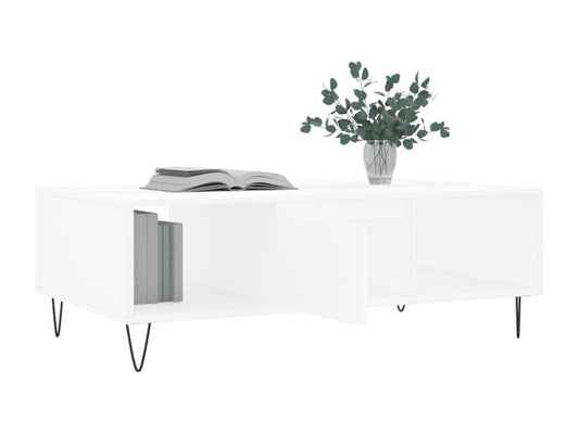 White Engineered Wood Coffee Table, 104 x 60 x 35 cm