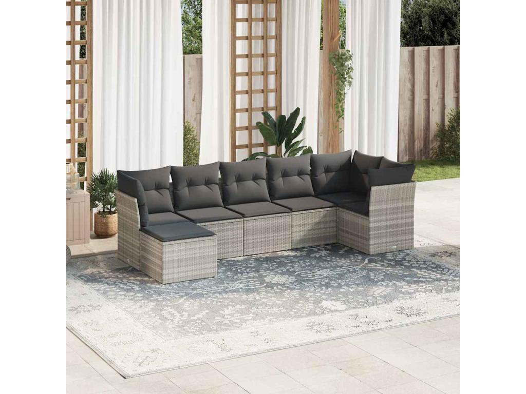 Gray Woven Resin Wicker Outdoor Furniture Set - dlz1766461184372
