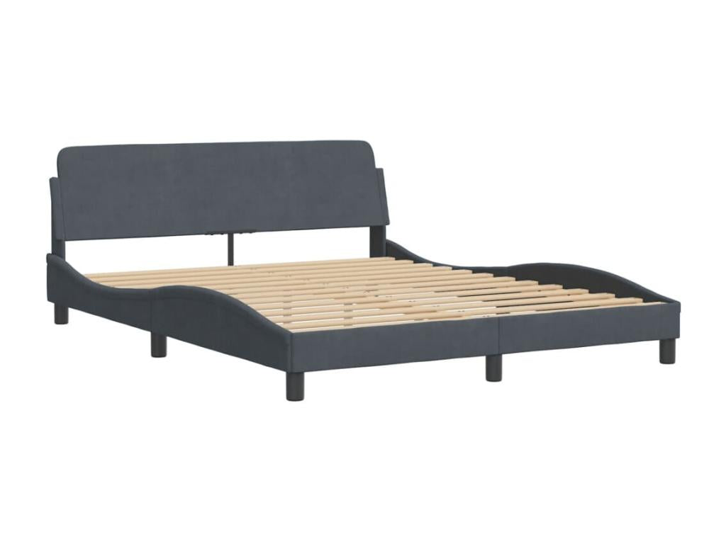 Gray Velvet Mattress, 160 x 200 cm