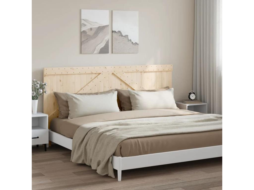 Brown Solid Wood Bed, 200 x 104 cm