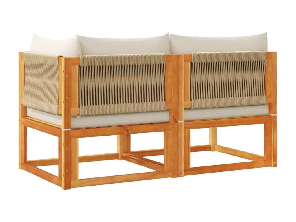 Brown Solid Wood Sofa