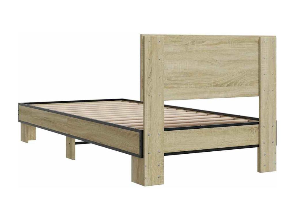 Brown Oak Wood Mattress, 75 x 190 cm - dlz1766461487637