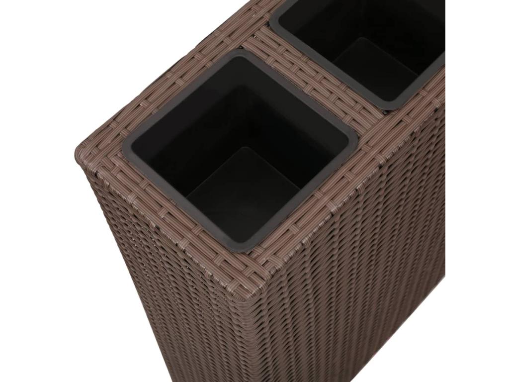 Brown Woven Resin Wicker Bed