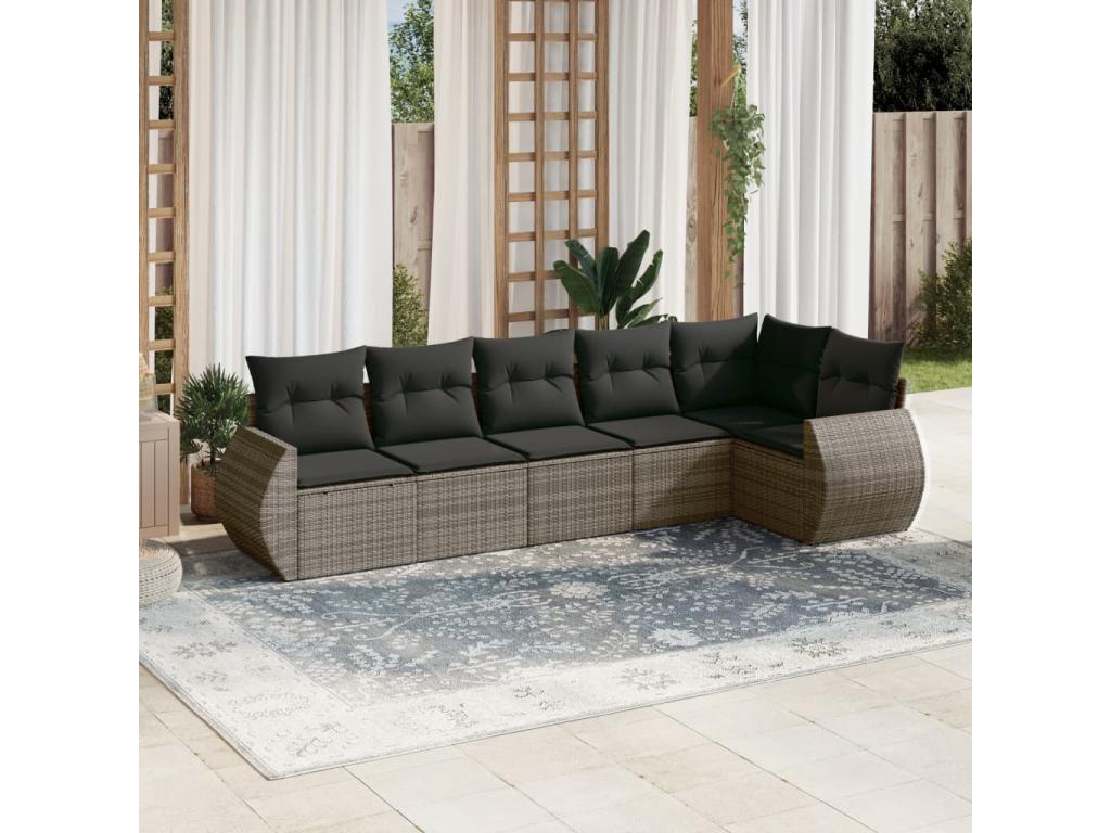 Gray Woven Resin Wicker Outdoor Furniture Set - dlz1766461351741