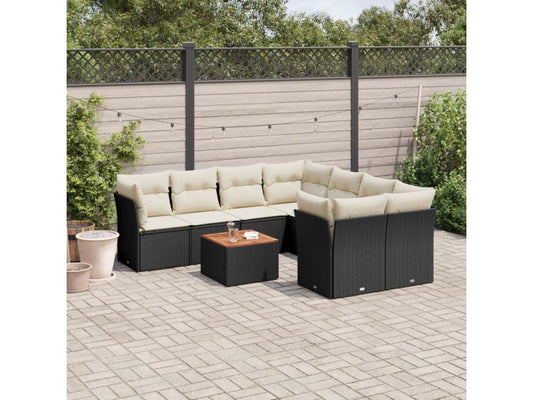 Black Woven Resin Wicker Outdoor Furniture Set - dlz1766461464441