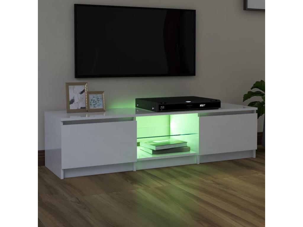 White TV Stand, 140 x 40 x 35.5 cm