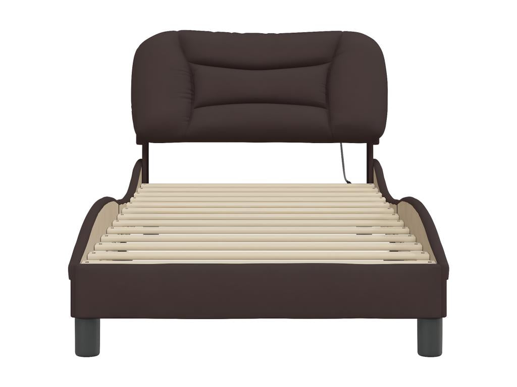Brown Fabric Mattress, 90 x 200 cm