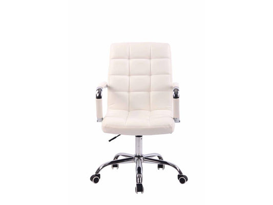 White Faux Leather Chair